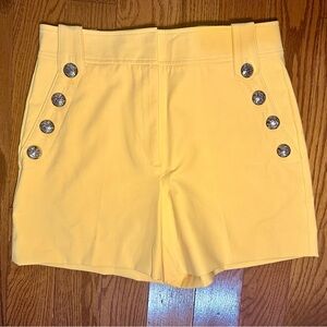 White House Black Market Yellow High Waist Shorts